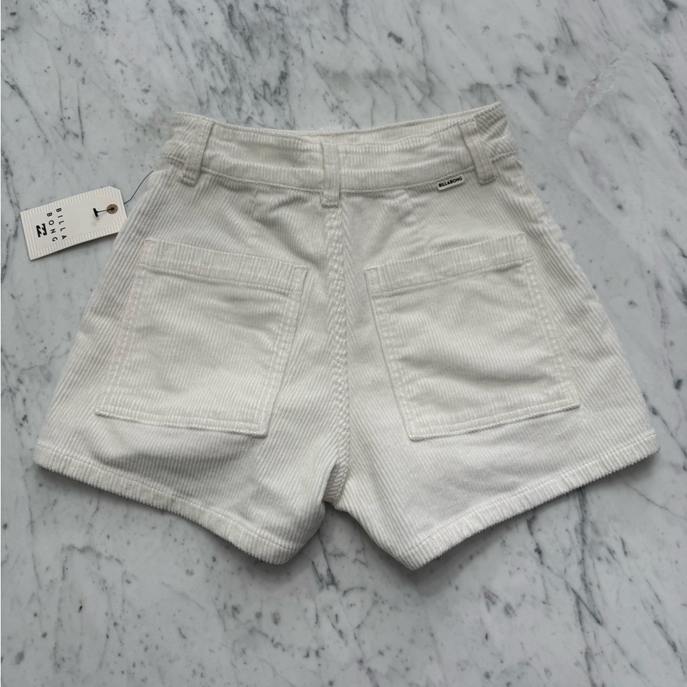 Billabong Free Fall Corduroy Shorts High Waisted Surf Beach White Size 24 NWT - Picture 9 of 9